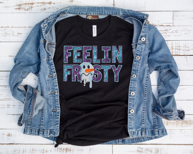 Faux Glitter Feelin Frosty/ Transfer