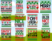 Ugly Christmas Sweaters (12 Designs)/ Transfer