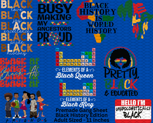 Black History Premade Gang Sheet
