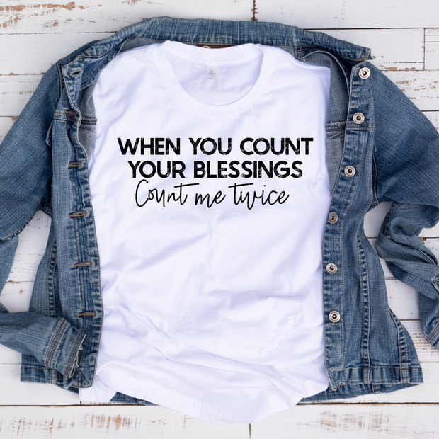 Count Me Twice Distressed (1-Color)
