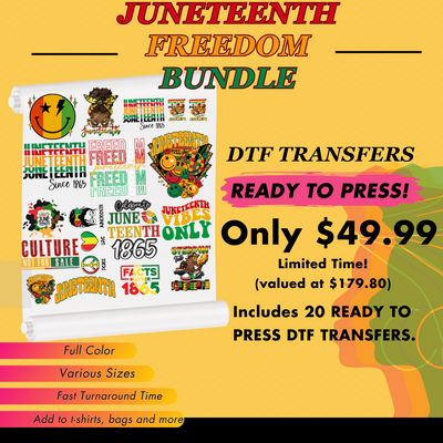 Juneteenth Freedom DTF Transfers Bundle