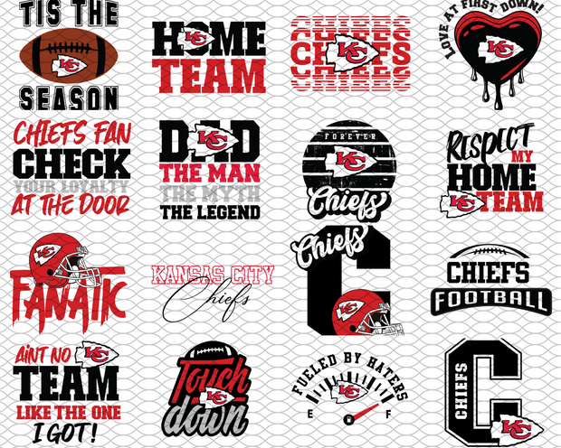 Football Team Gang Sheets (24 designs)