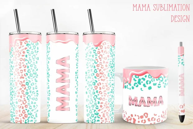 Mama Tumbler, Mug and Pen Wrap Designs