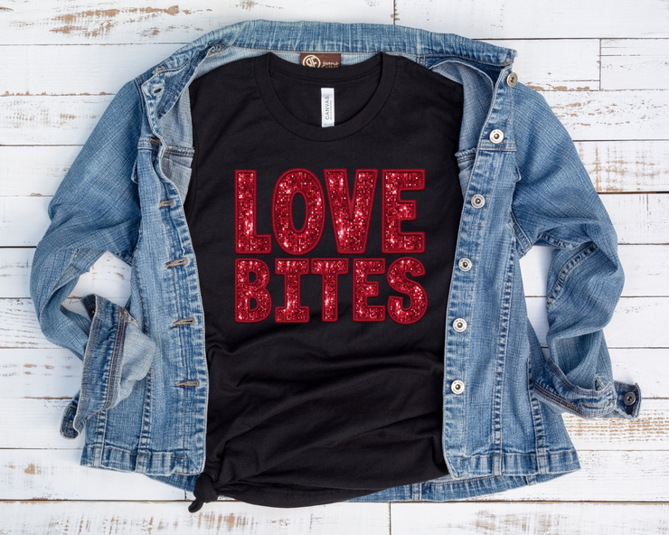 Faux Glitter Love Bites/ Transfer