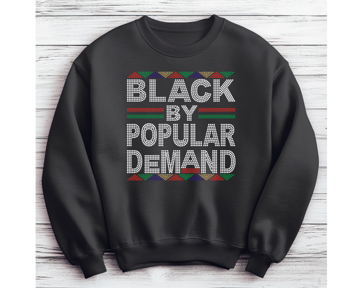 Black by Popular Demand Rhinestone Transfer-Adult Sized