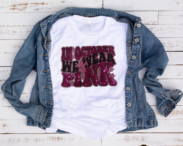 In October We Wear Pink Sequin Patch (PREORDER)