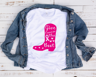 Give Cancer The Boot (1-color)