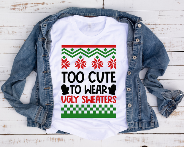 Ugly Christmas Sweaters (12 Designs)/ Transfer