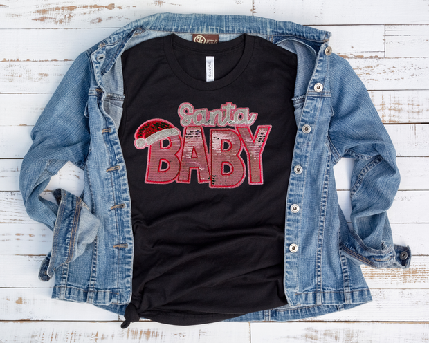 Santa Baby Sequin Patch