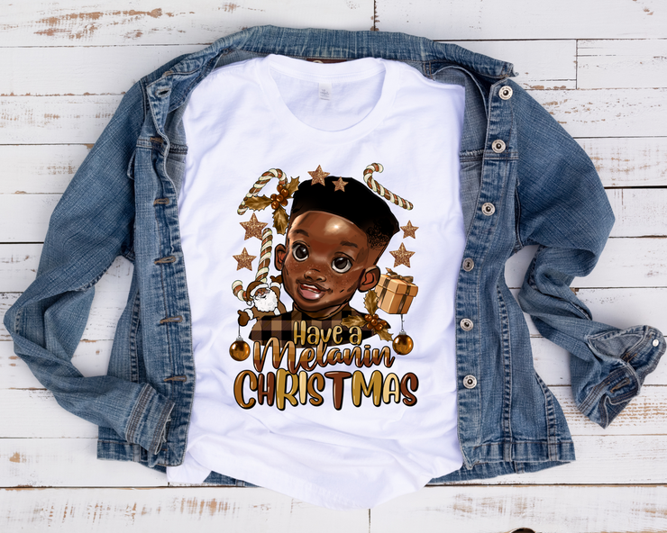 Melanin Christmas Boy Transfer