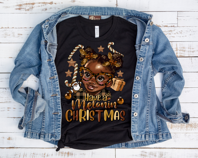 Melanin Christmas Girl Transfer